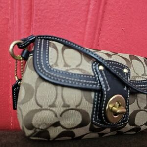 Coach Signature Canvas Wristlet